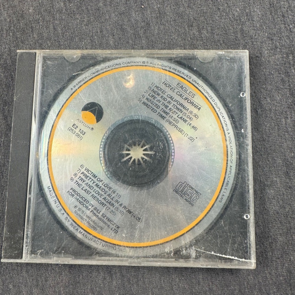 Eagles Hotel California CD 1976 Classic Rock Asylum E2 103 Columbia House